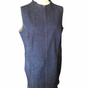 SPANX Dark Blue Denim Midi Dress